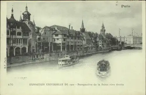 Exposition Universelle Paris 1900 Seine rive droite Kat. Expositions