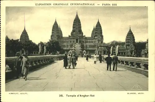 Exposition Coloniale Paris 1931 Temple d Angkor Vat Kat. Expositions