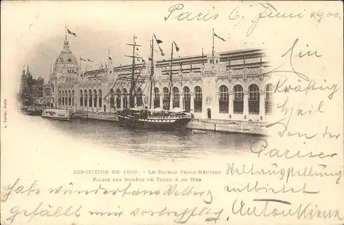 Exposition Universelle Paris 1900 Bateau Terre Neuvien Palais des Armees Kat. Expositions