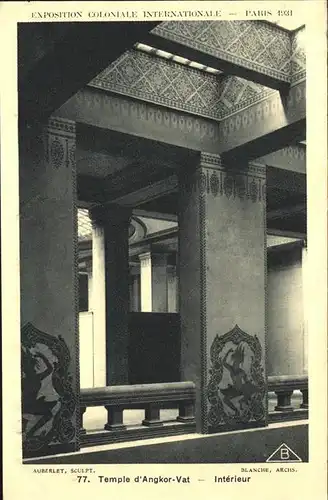 Exposition Coloniale Paris 1931 Temple Angkor Vat  Kat. Expositions