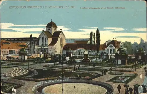 Exposition Universelle Bruxelles 1910 Section allemande Jardin hollandais Kat. Expositions