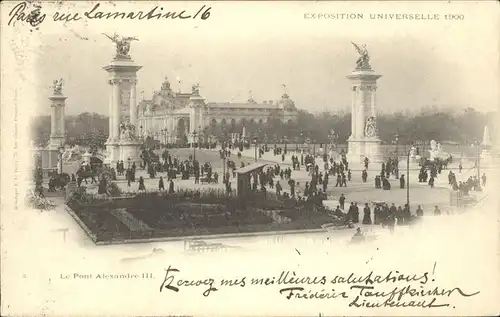Exposition Universelle Paris 1900 Pont Alexandre III Kat. Expositions