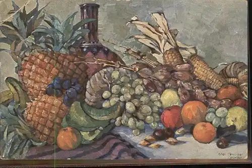 Obst Kolonialkriegerdank Kuenstlerkarte Kat. Lebensmittel