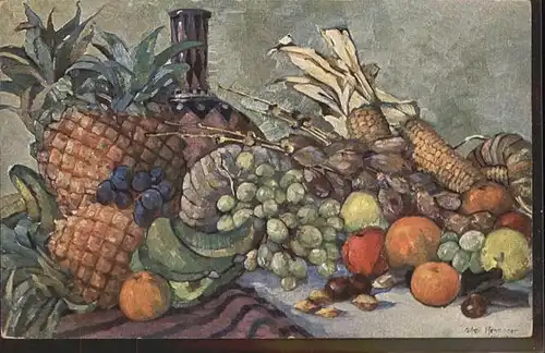 Obst Kolonialkriegerdank Kuenstlerkarte Kat. Lebensmittel