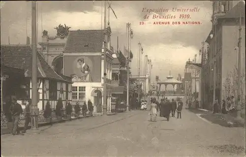 Exposition Universelle Bruxelles 1910 Avenue des Nations Kat. Expositions