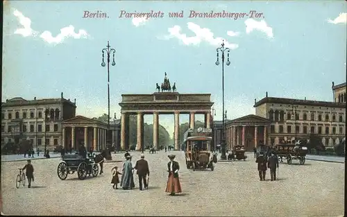 Brandenburgertor Berlin Pariserplatz Pferdekutschen Brillant No. 24 Kat. Gebude und Architektur