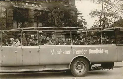 Autobus Omnibus Fremden-Rundfahrten Muenchen / Autos /