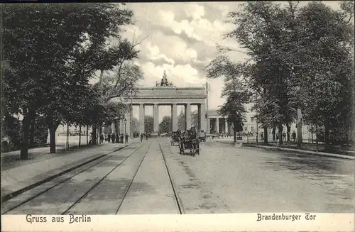 Brandenburgertor Berlin Pferdekutsche Kat. Gebude und Architektur