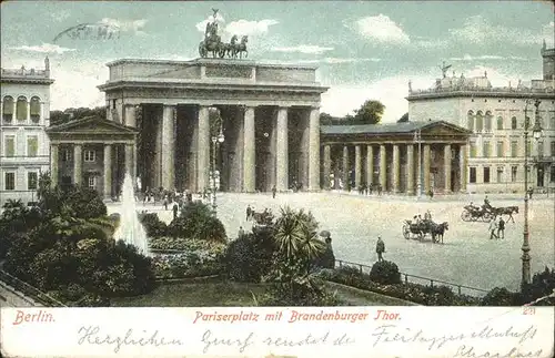 Brandenburgertor Berlin Pariserplatz Kat. Gebude und Architektur