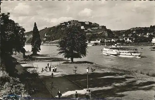 Dampfer Seitenrad Koblenz am Rhein Kat. Schiffe