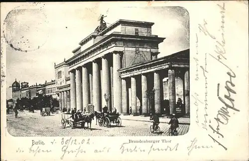 Brandenburgertor Berlin Pferdekutschen Kat. Gebude und Architektur