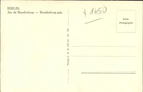 Brandenburgertor Berlin Autobus Kat. Gebude und Architektur