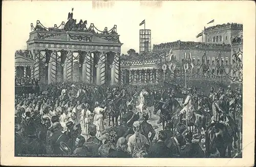 Brandenburgertor Berlin Einzug der Truppen Kat. Gebude und Architektur
