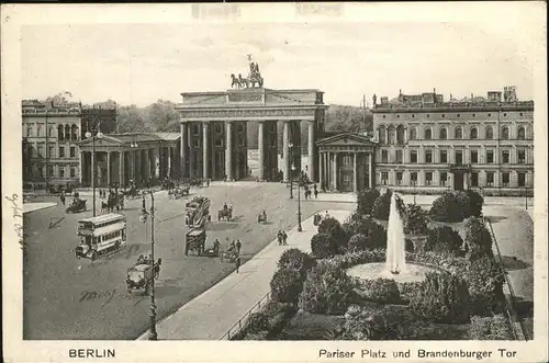 Brandenburgertor Berlin Pariser Platz Autobus Kat. Gebude und Architektur