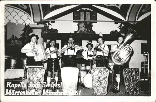 Musikanten Kapelle Jack Schiessl Maerzenkeller Muenchen  Kat. Musik