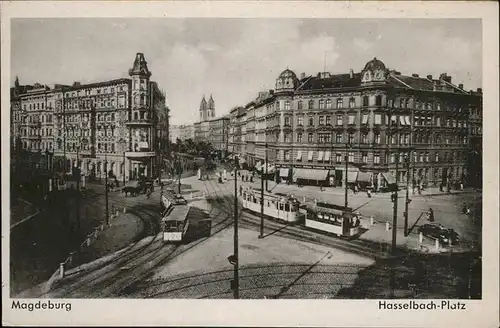 Strassenbahn Magdeburg Hasselbach Platz Kat. Bahnen
