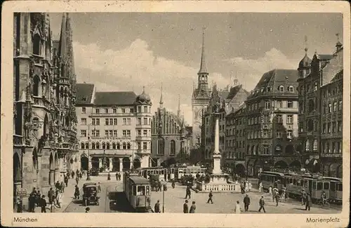 Strassenbahn Muenchen Marienplatz Kat. Bahnen