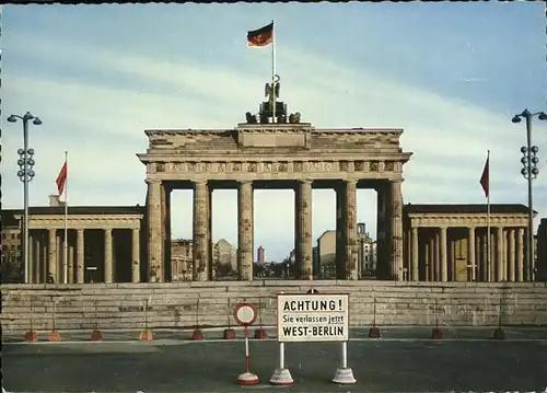 Brandenburgertor Berlin Grenze West Berlin Kat. Gebude und Architektur