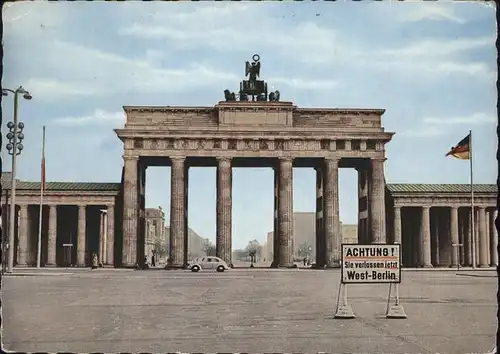 Brandenburgertor Berlin Sektorengrenze Kat. Gebude und Architektur