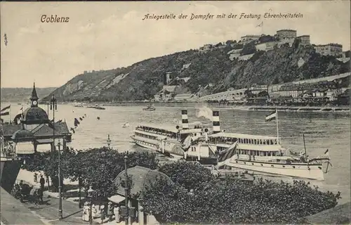 Dampfer Seitenrad Koblenz Ehrenbreitstein Kat. Schiffe