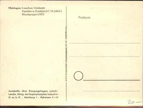 Glashandwerk Thueringen Lauschaer Glaskunst Hirschgruppe Kat. Handwerk