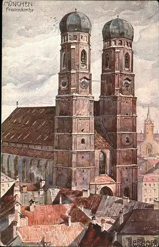Wagner Richard Kuenstler No. 36 Muenchen Frauenkirche  Kat. Kuenstler