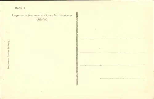 Eskimos Inuit Logement a bon marche Alaska  Kat. Regionales