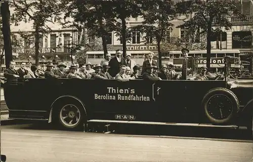 Autobus Omnibus Thien's Berolina Rundfahrten Berlin Unter den Linden / Autos /