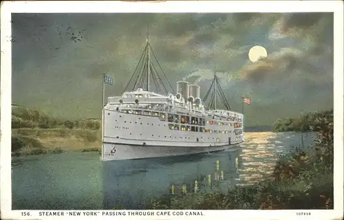 Dampfer Oceanliner New York Cape Cod Canal Kat. Schiffe