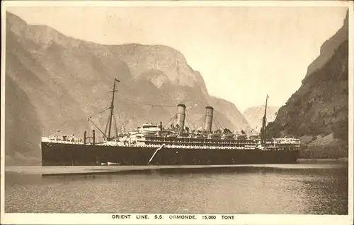 Dampfer Oceanliner Orient Line S.S. Ormonde Kat. Schiffe