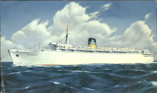 Dampfer Oceanliner Q.S.S. Arkadia Greek Line Kat. Schiffe