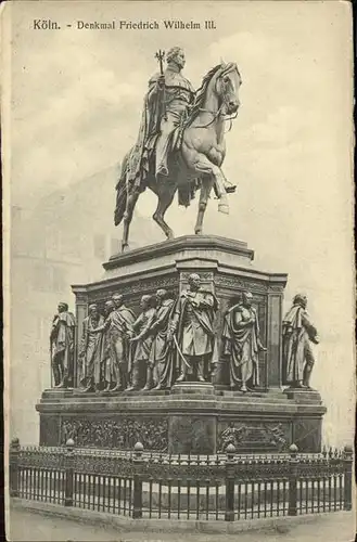 Denkmal Friedrich Wilhelm III. Koeln / Denkmaeler /