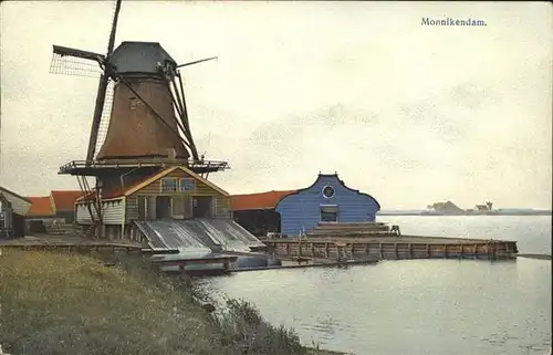 Windmuehle Monnikendam Photochromie Nr. 2932 Kat. Gebaeude und Architektur