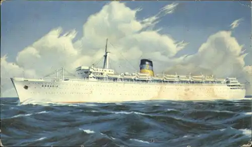 Dampfer Oceanliner Q.S.S. Arkadia Greek Line Kat. Schiffe