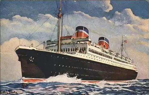 Dampfer Oceanliner US Lines Washington Fred J. Hoertz Kat. Schiffe