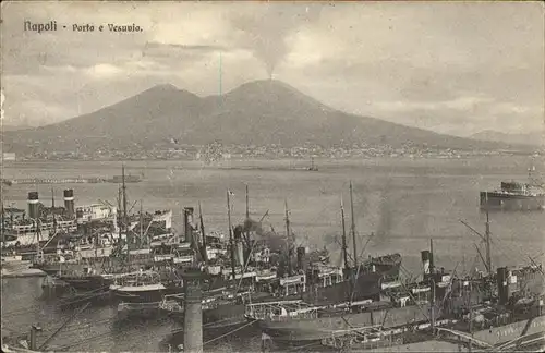 Segelschiffe Napoli Porto Vesuvio Kat. Schiffe