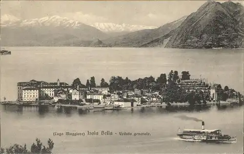 Dampfer Seitenrad Lago Maggiore Isola Bella Kat. Schiffe