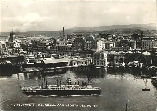 Dampfer Oceanliner Civitavecchia Porto Italien Kat. Schiffe