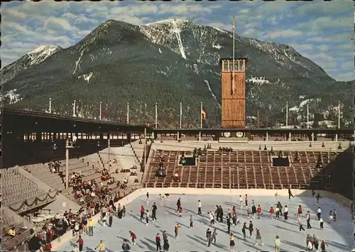 wz77301 Schlittschuhlaufen Eislaufen Olympia-Eisstadion Garmisch-Partenkirchen Kategorie. Sport Alte Ansichtskarten
