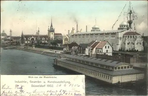 Ausstellung Industrie Gewerbe Kunst Duesseldorf 1902 Rheinbruecke Kat. Expositions