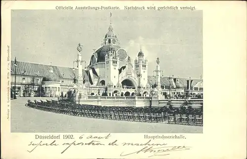 Ausstellung Industrie Gewerbe Kunst Duesseldorf 1902 Hauptindustriehalle  Kat. Expositions