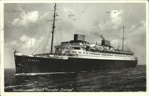 Dampfer Oceanliner Lloyd Dampfer Europa Kat. Schiffe