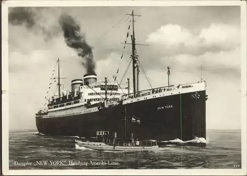 Dampfer Oceanliner New York Hamburg Amerika Linie Kat. Schiffe