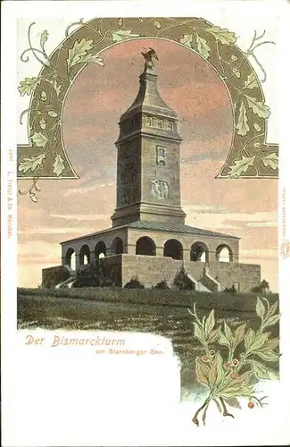 Bismarck Turm Starnberger See Kat. Persoenlichkeiten
