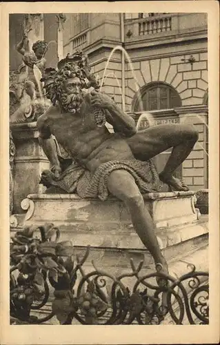 Brunnen Bauwerke Augsburg Augustusbrunnen Broncefigur Singold Kat. Architektur