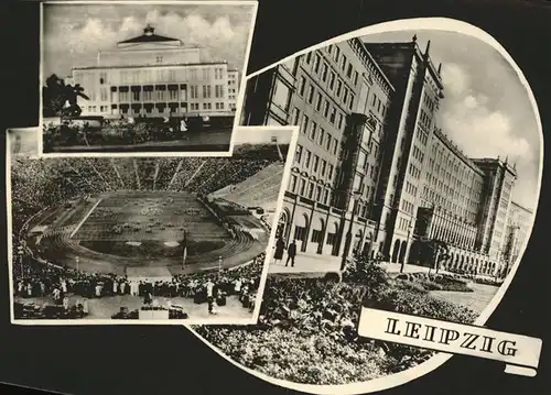 Stadion Leipzig Gebaeude Sportforum Ringebauung Kat. Sport