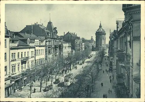 Strassenbahn Mannheim Wasserturm Heidelberger Str.  Kat. Bahnen