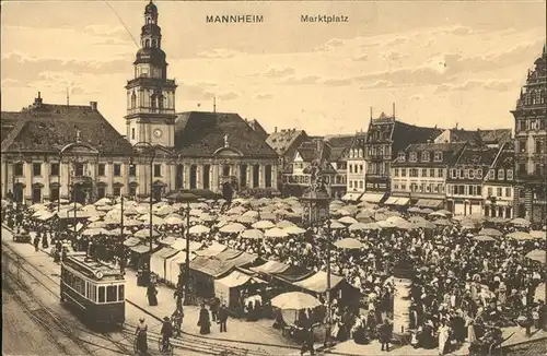 Strassenbahn Mannheim Markt Kat. Bahnen