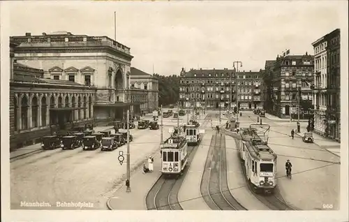 Strassenbahn Mannheim Bahnhofsplatz Kat. Bahnen