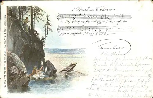 Liederkarte Roeserl vom Woerthersee Kat. Musik
